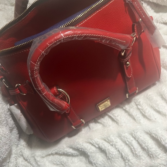 Dooney & Bourke Cherry Red Satchel - Picture 6 of 7